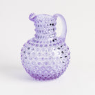 Hobnail Glass Pitcher in Lilac Bloom on a white background at Addison West