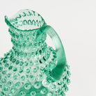 Hobnail Glass Pitcher in Capri Sea on a white background at Addison West