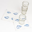 Darling Lemon Oyster Linen Cocktail Napkins, Set of 4 on a white background at Addison West