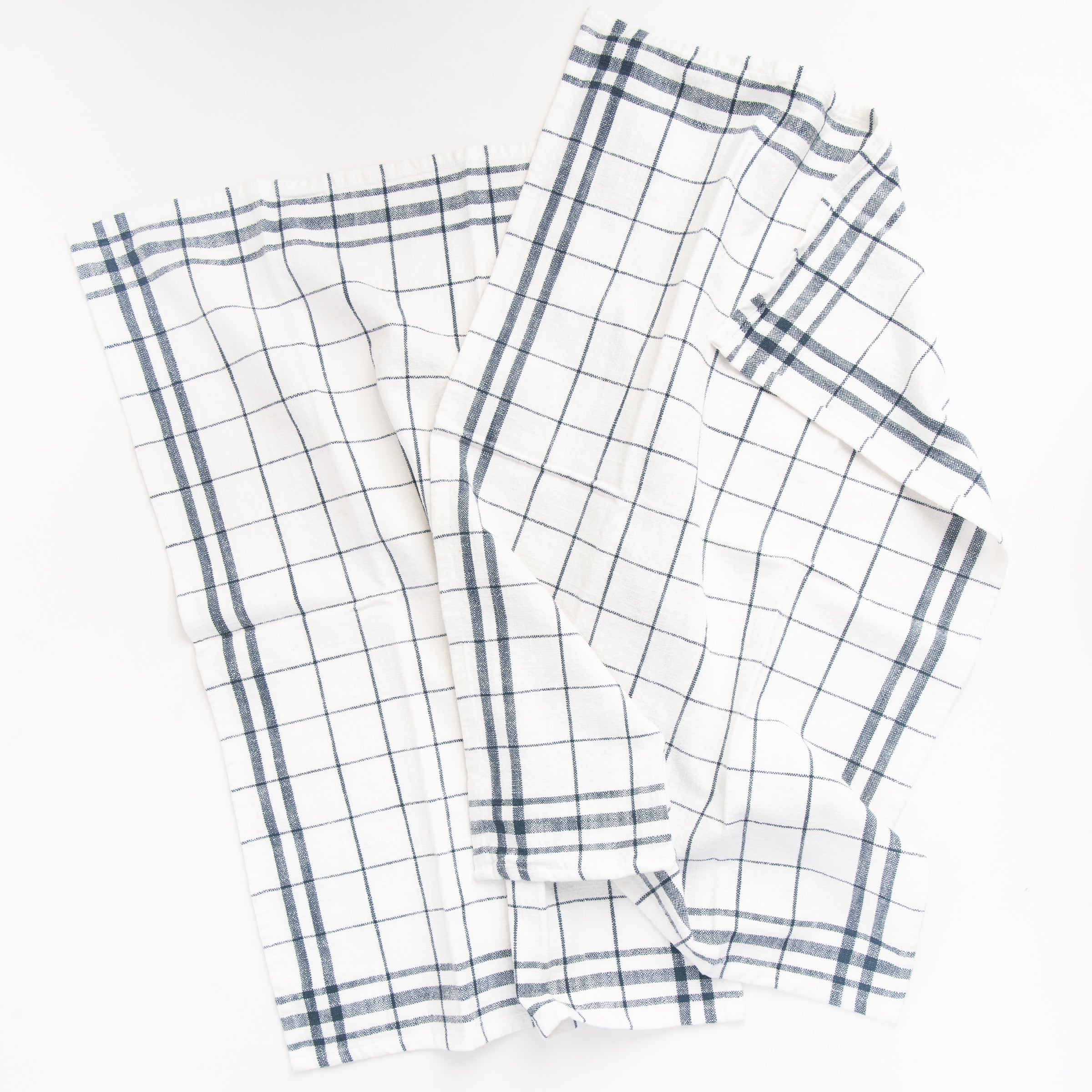Milk Street Utility Kitchen Towel in Bering Sea, Set of 2 on a white background at Addison West