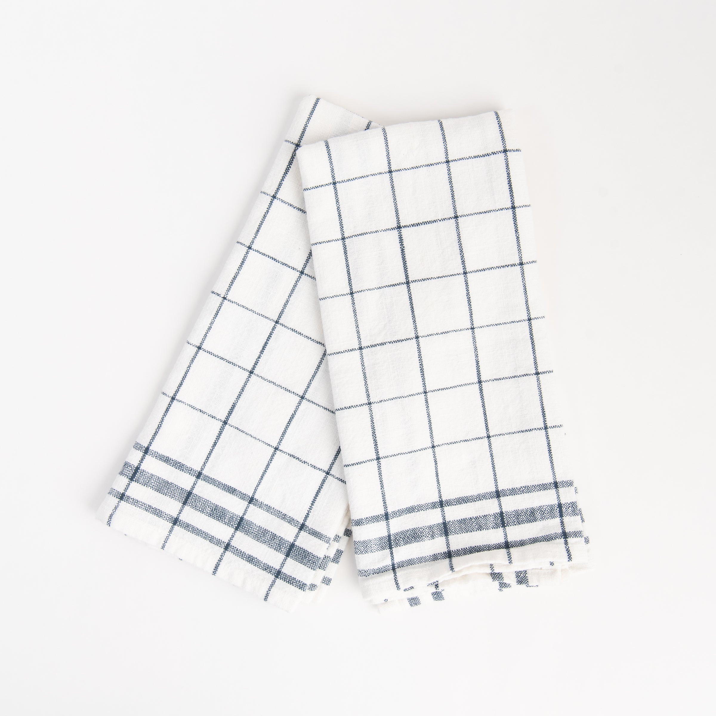 Milk Street Utility Kitchen Towel in Bering Sea, Set of 2 on a white background at Addison West