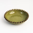 Terracotta Bowl with Hobnail Edge on a white background at Addison West