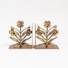 Flora Cast Iron Bookends on a white background at Addison West