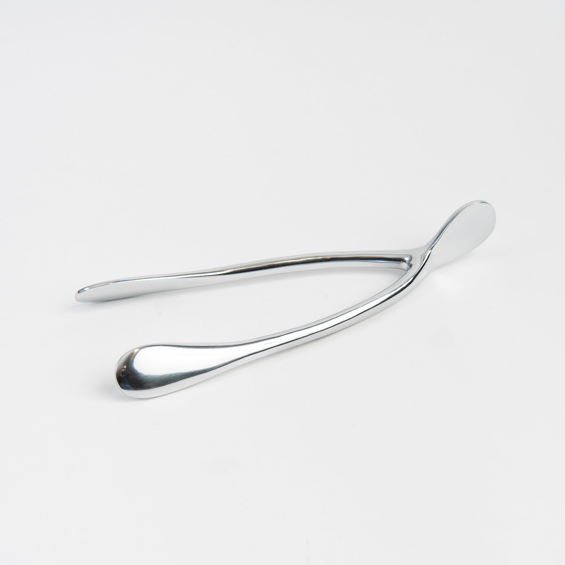 Large Silver Wishbone on a white background at Addison West
