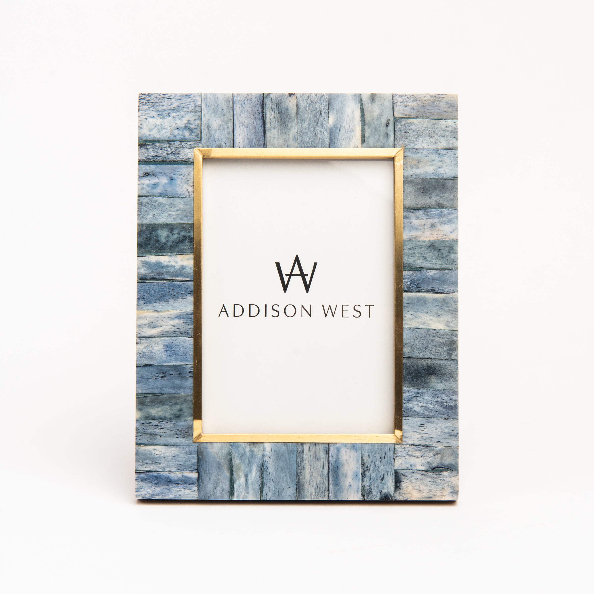 5" x 7" Biarritz Bone Picture Frame on a white background at Addison West