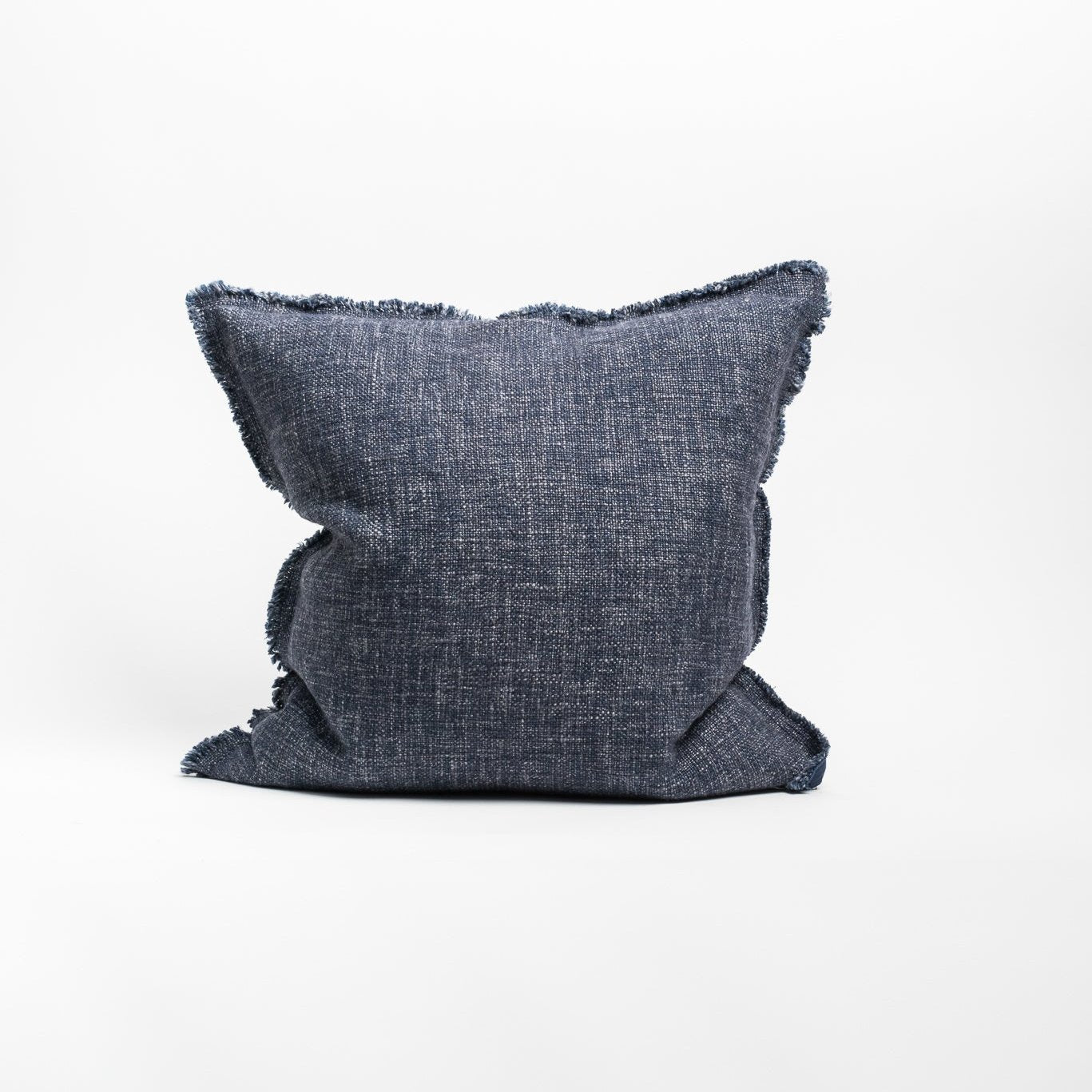 Indaba Selena 20 x 20 Linen Pillow in Navy Blue