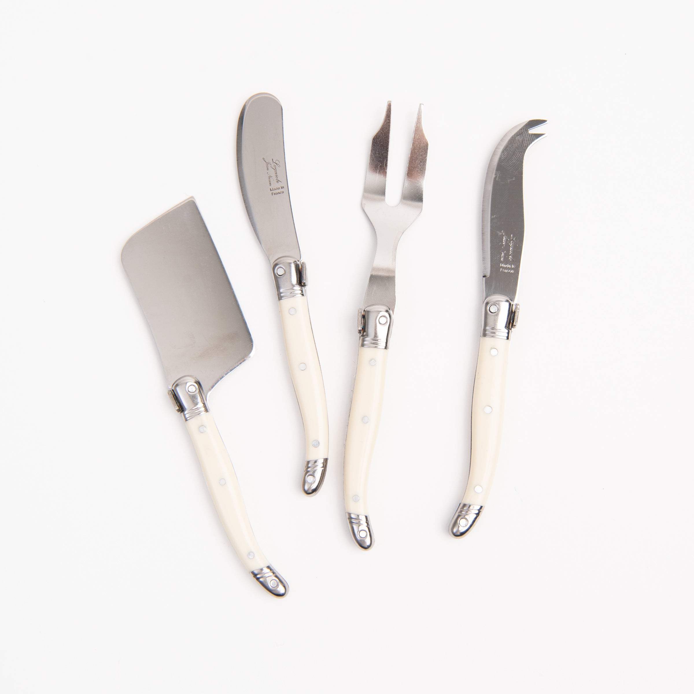 【Laguiole】フォーク10本 ナイフ10本 Laguiole Ivory Mini Fork Tipped Knife – Addison West