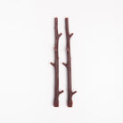 Maple Stick Candle Pair in Dark Chocolate on a white background at Addison West