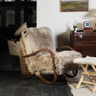 Four Hands Tobin Chair in Taupe Mongolian Fur at Addison West