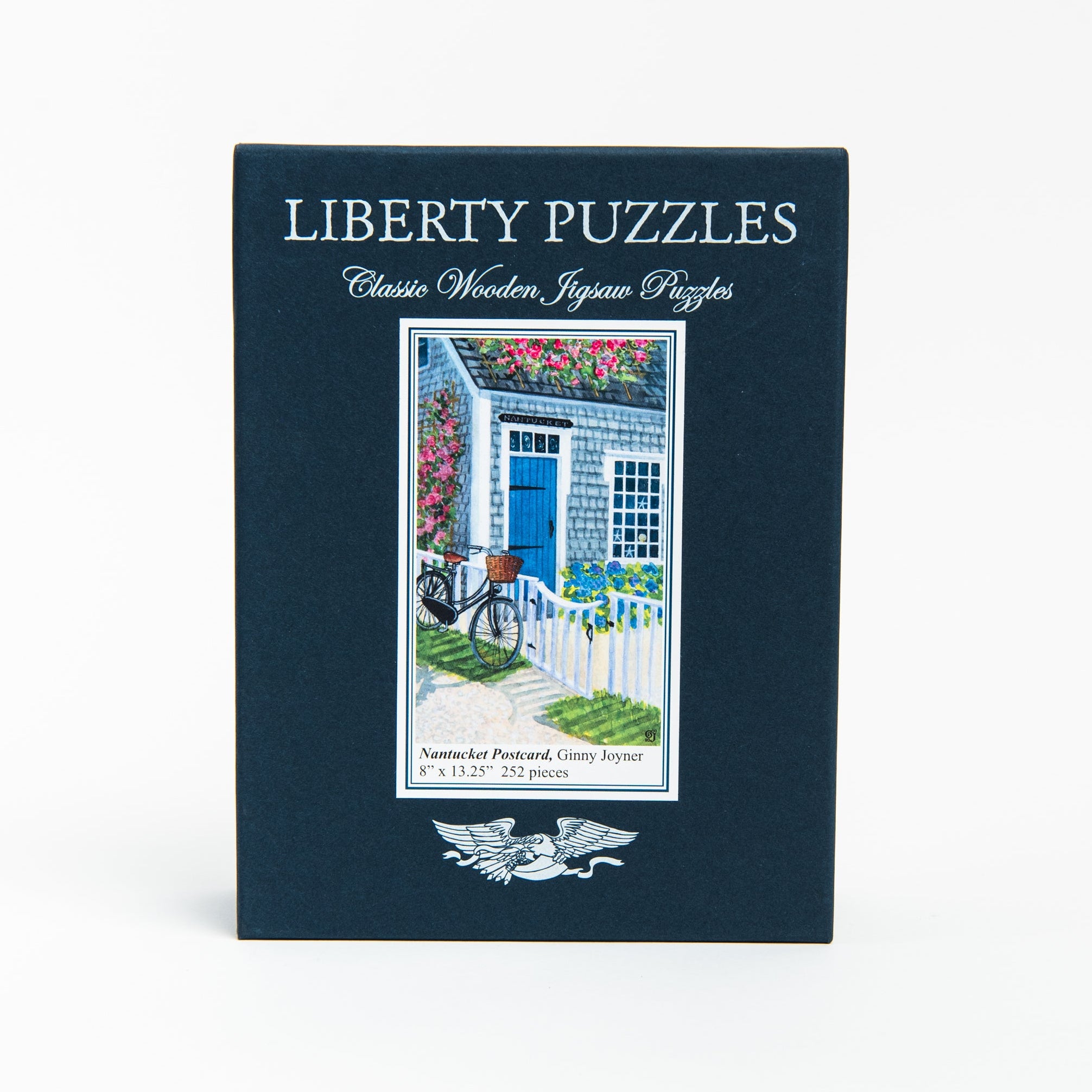 Liberty Puzzles Nantucket Postcard on a white background at Addison West