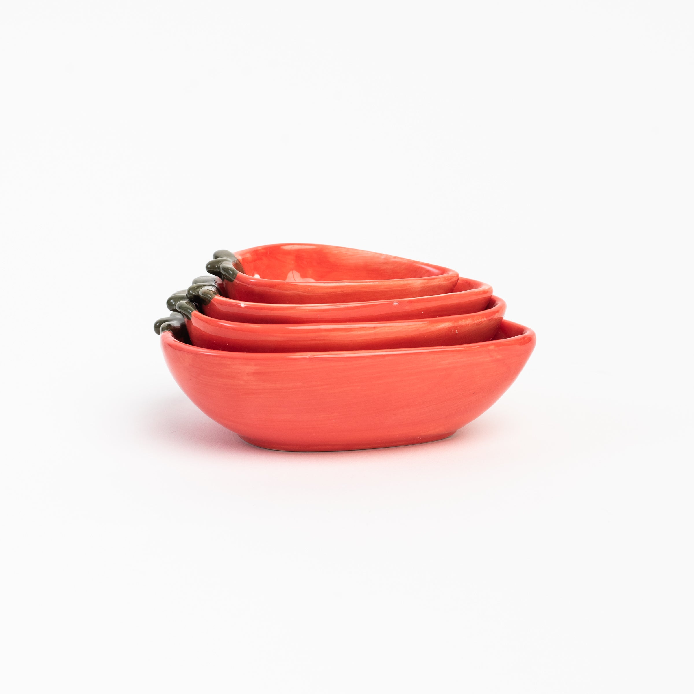 Strawberry Stacking Measuring Cups on a white background at Addison West