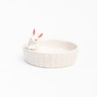 Easter Bunny Basket Dish - Small on a white background at Addison West