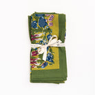 French Garden Green and Blue Napkins on a white background at Addison West