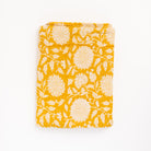 Meadow Block Print Throw Blanket on a white background at Addison West