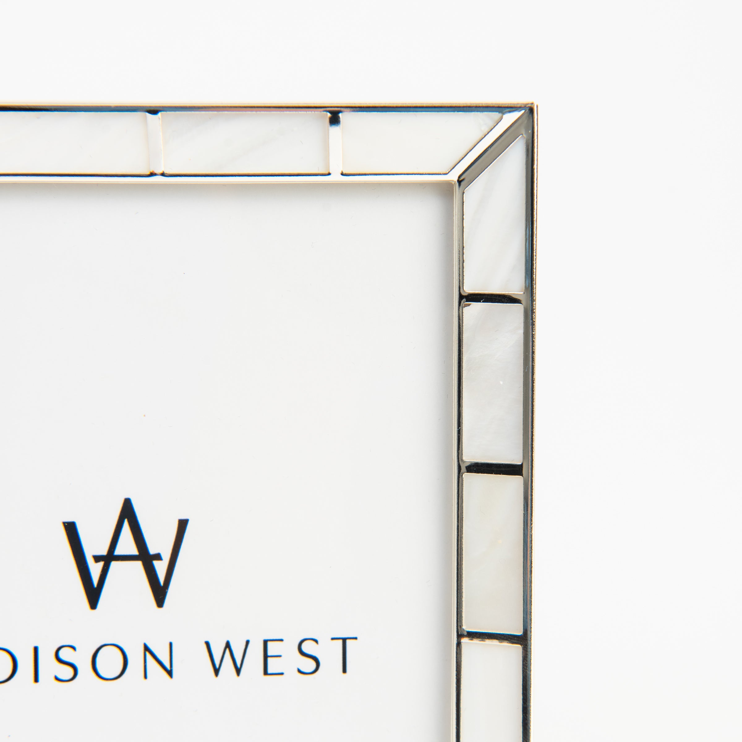 Close up of Luminous Pearl Picture Frame  4x6 on a white background at Addison West