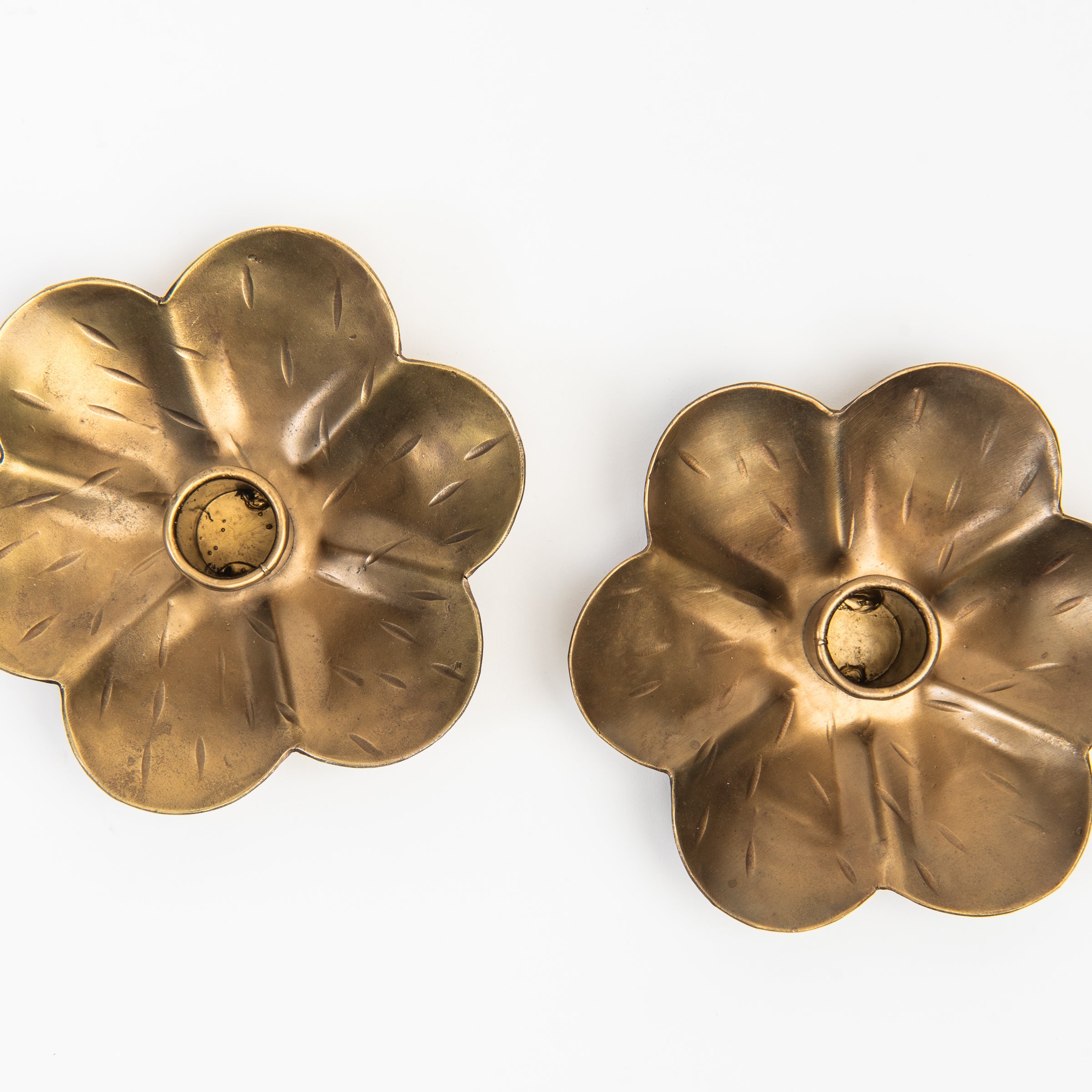 Forged Flower Candle Holder on a white background at Addison West