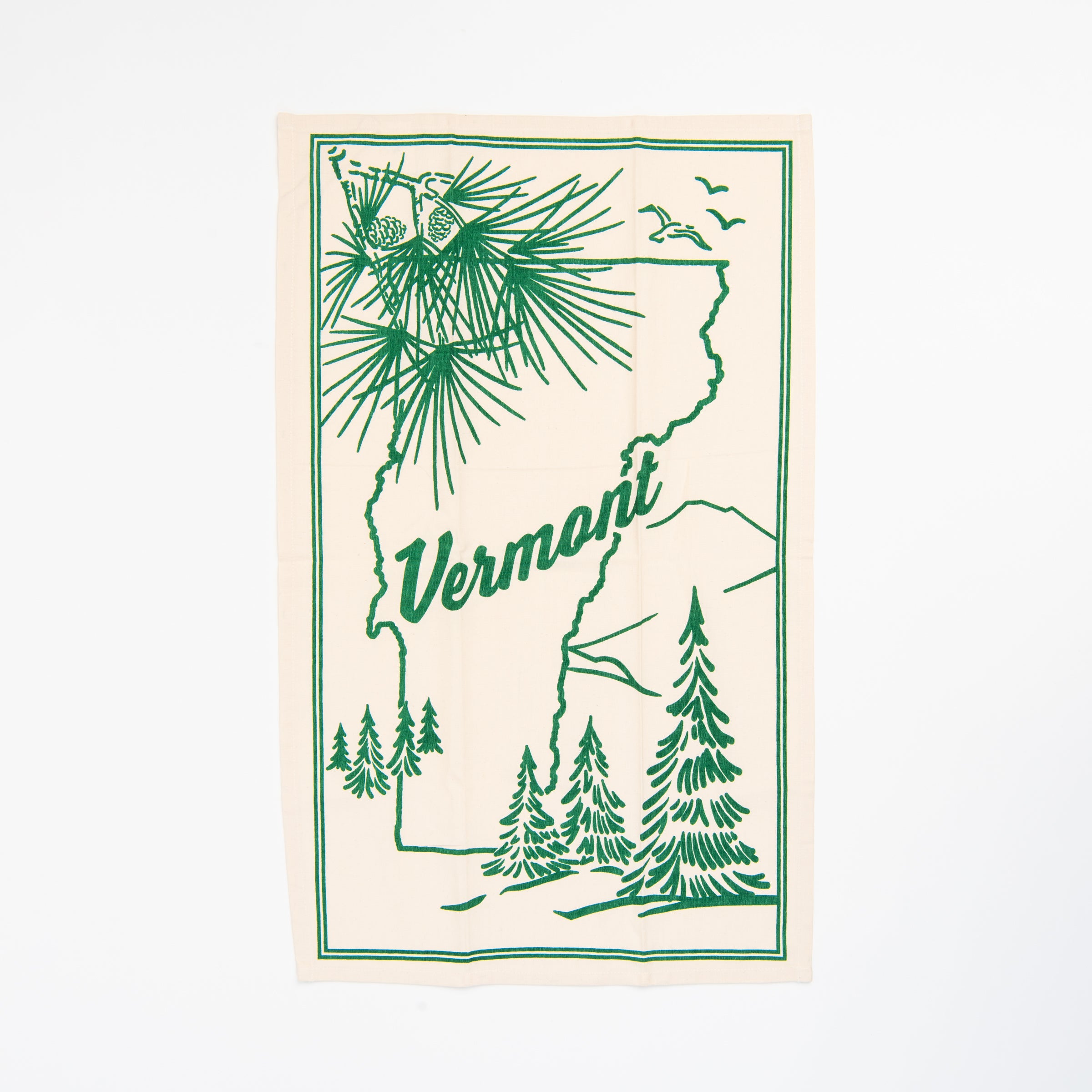 Vermont State Tea Towel on a white background at Addison West
