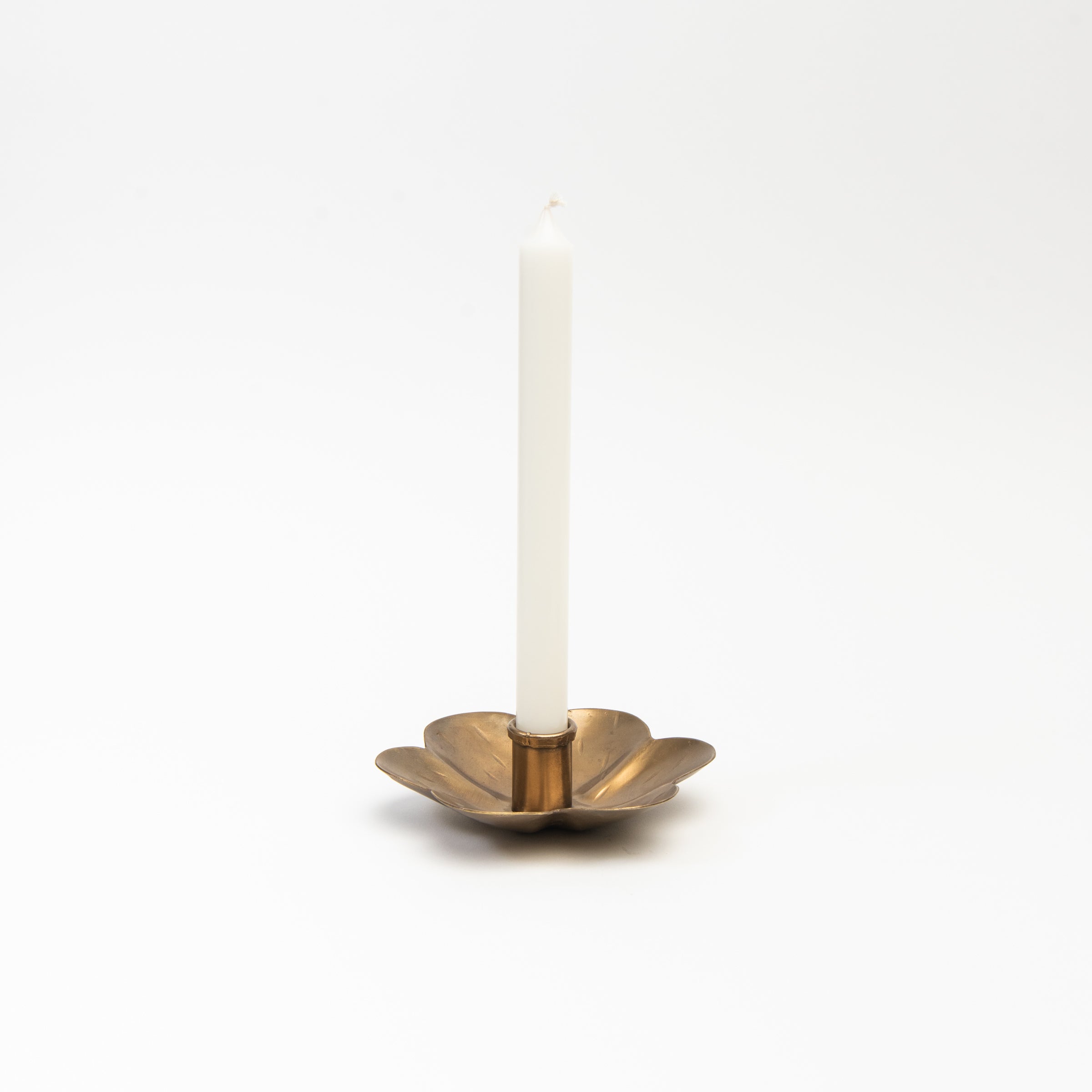 Forged Flower Candle Holder on a white background at Addison West