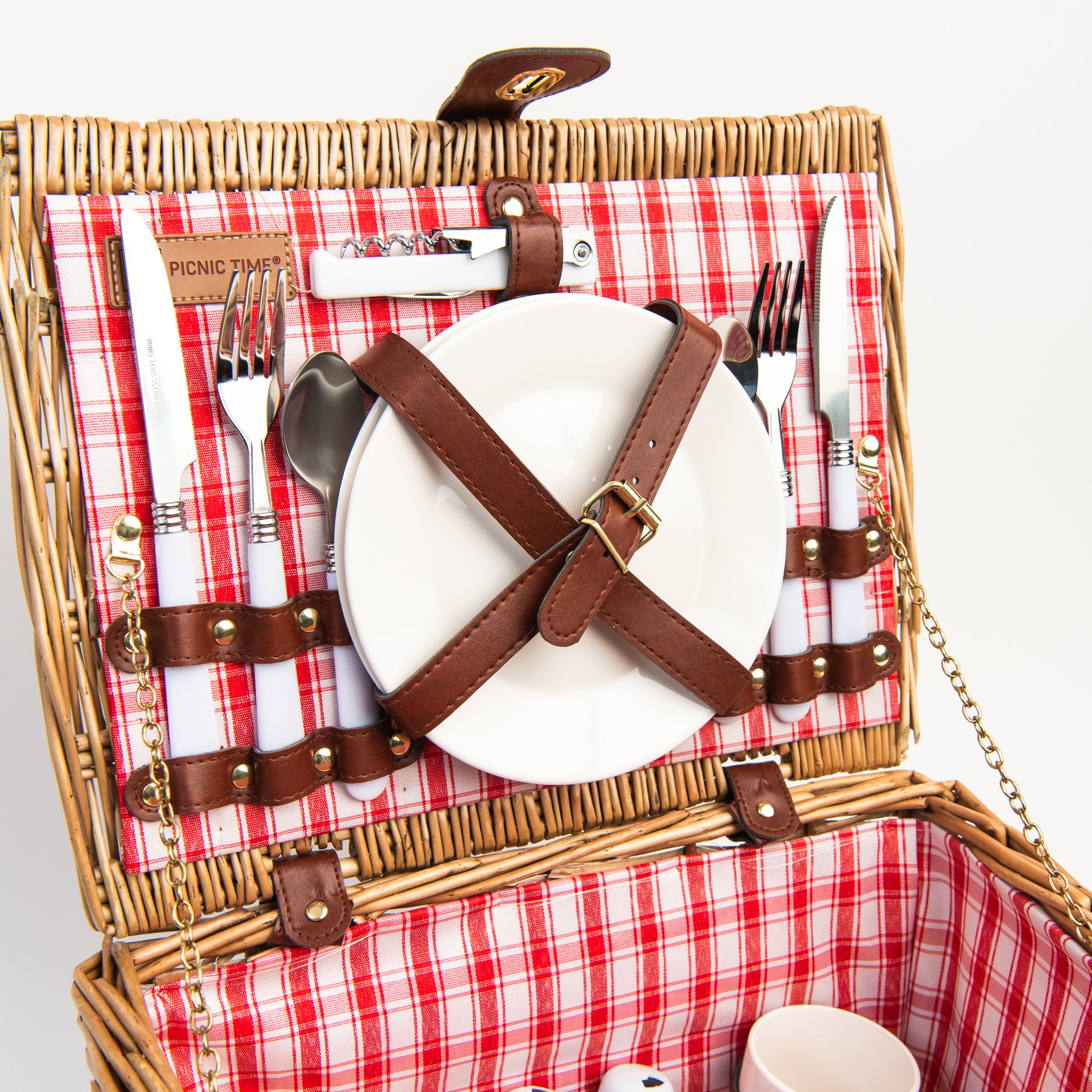 Classic Picnic Basket for Two on a white background at Addison West