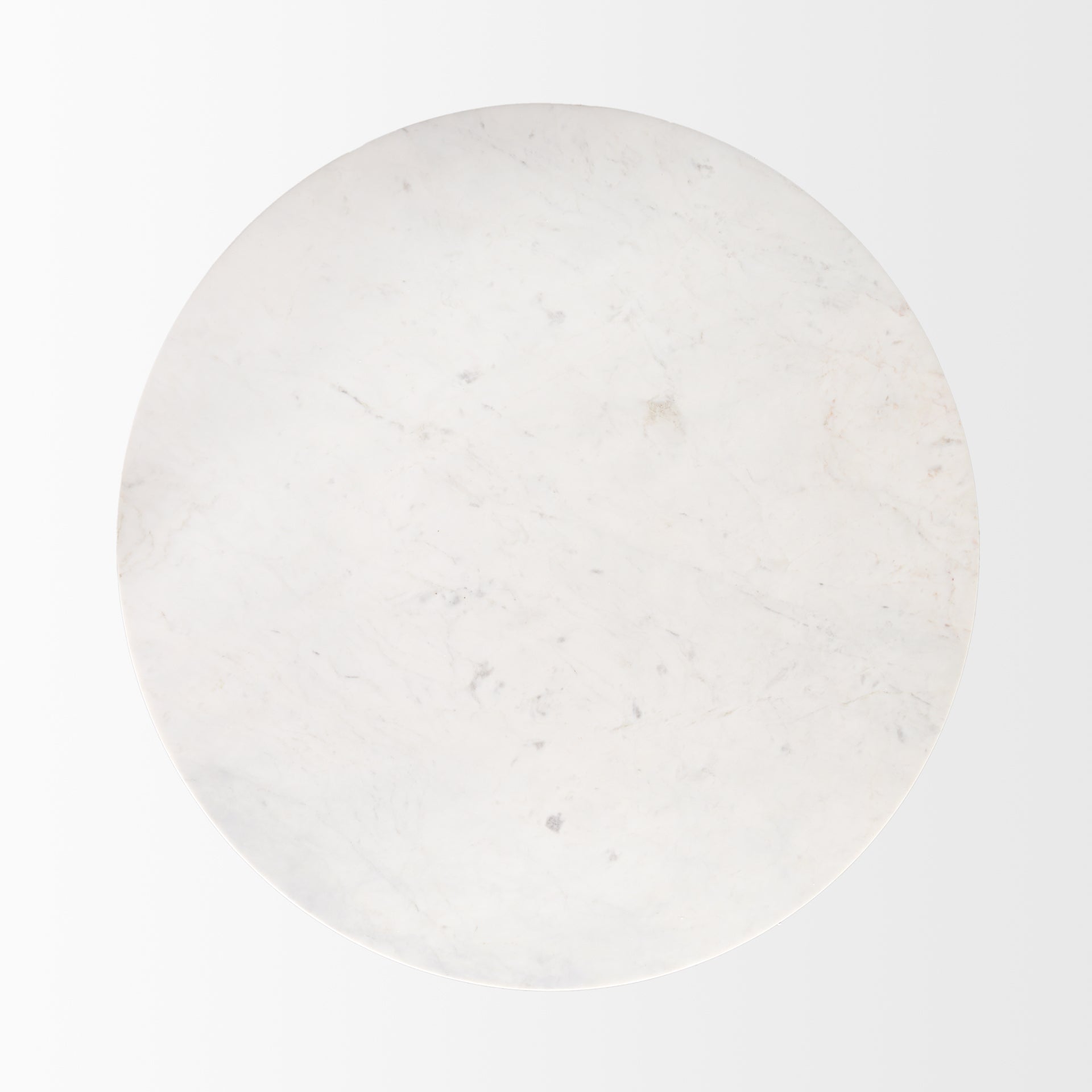 Allyson 42" Medium Brown w/ White Marble Top Dining Table on a white background