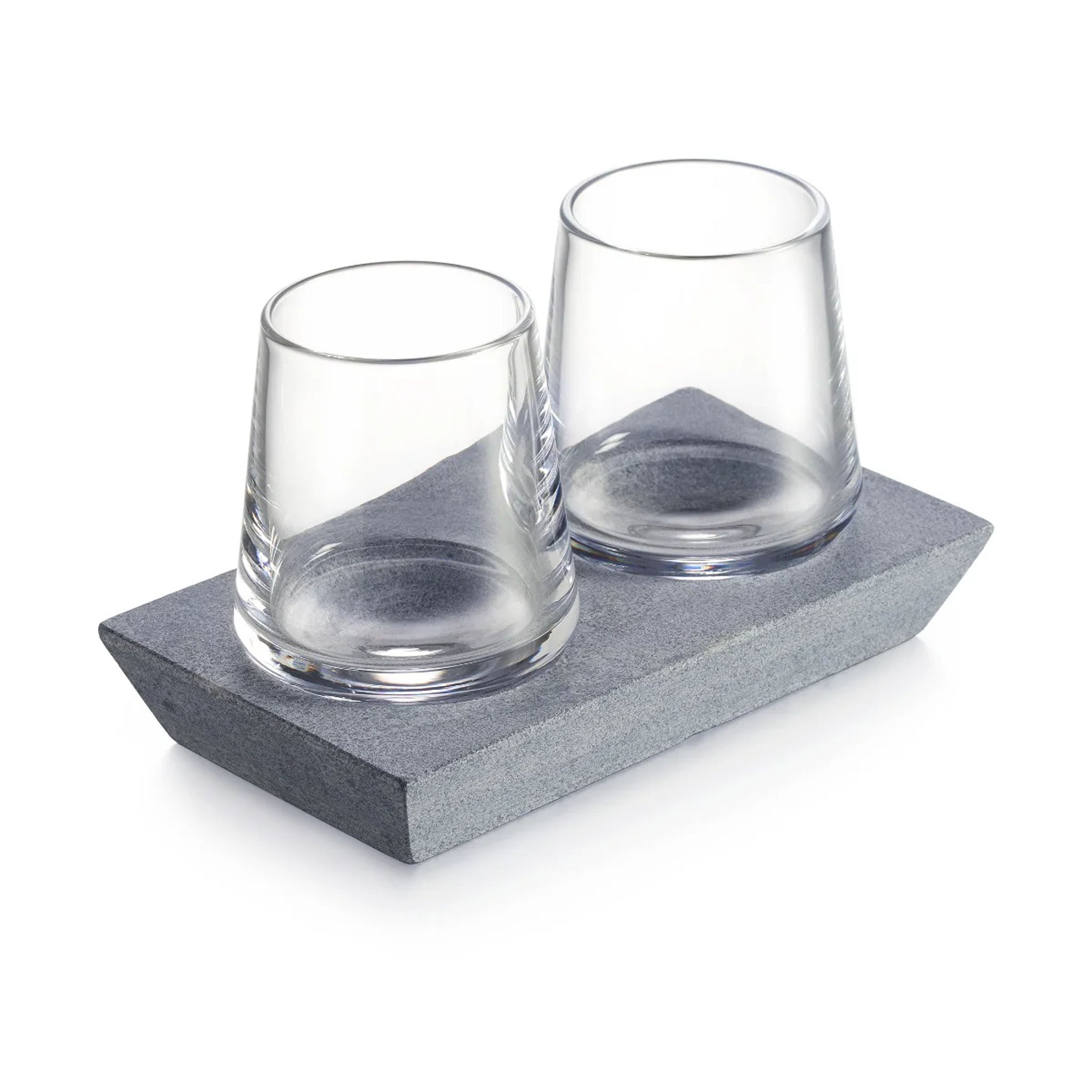 Simon Pearce Alpine Whiskeys, Set of 2 on a white background at Addison West