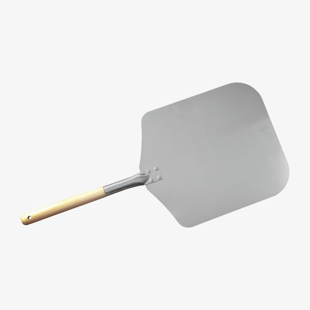 Aluminum Pizza Peel with Removable Handle on a white background