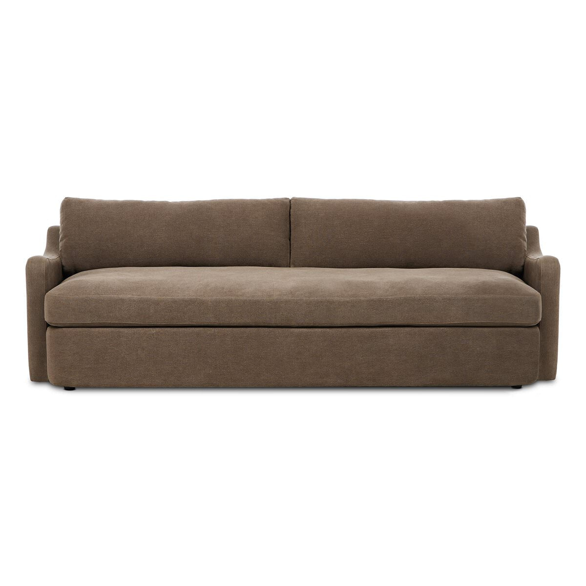 Amber Lewis x Four Hands Aurelia Sofa in Broadway Coffee on a white background at Addison West