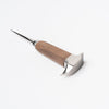 Anvil ice pick with wood handle on a white background