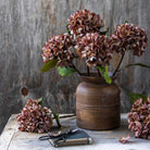 Abigail Ahern Faux Hydrangea in Antique Pink on a grey background at Addison West