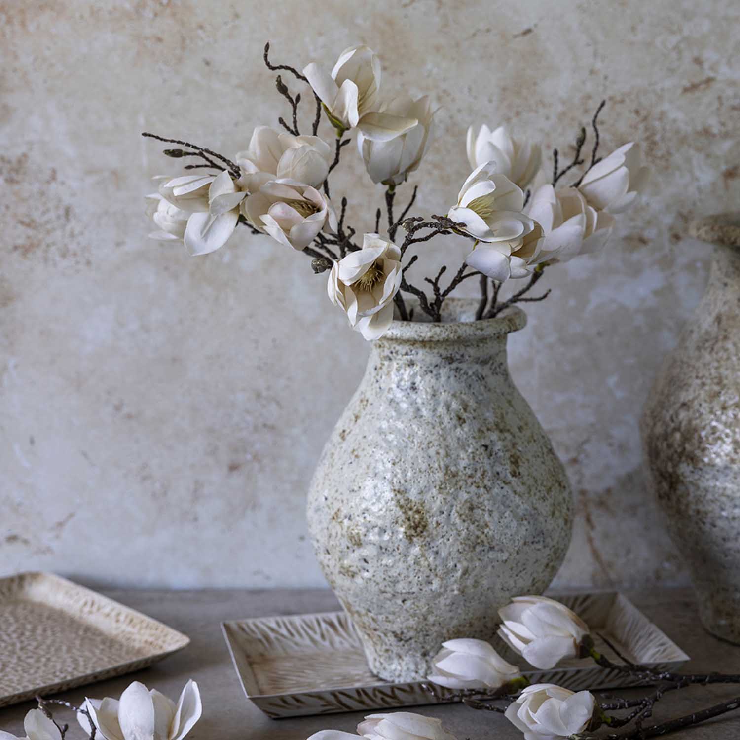 Abigail Ahern Faux Magnolia on a grey background at Addison West