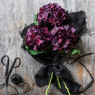 Abigail Ahern Faux Real Touch Hydrangea in Crimson on a grey background at Addison West
