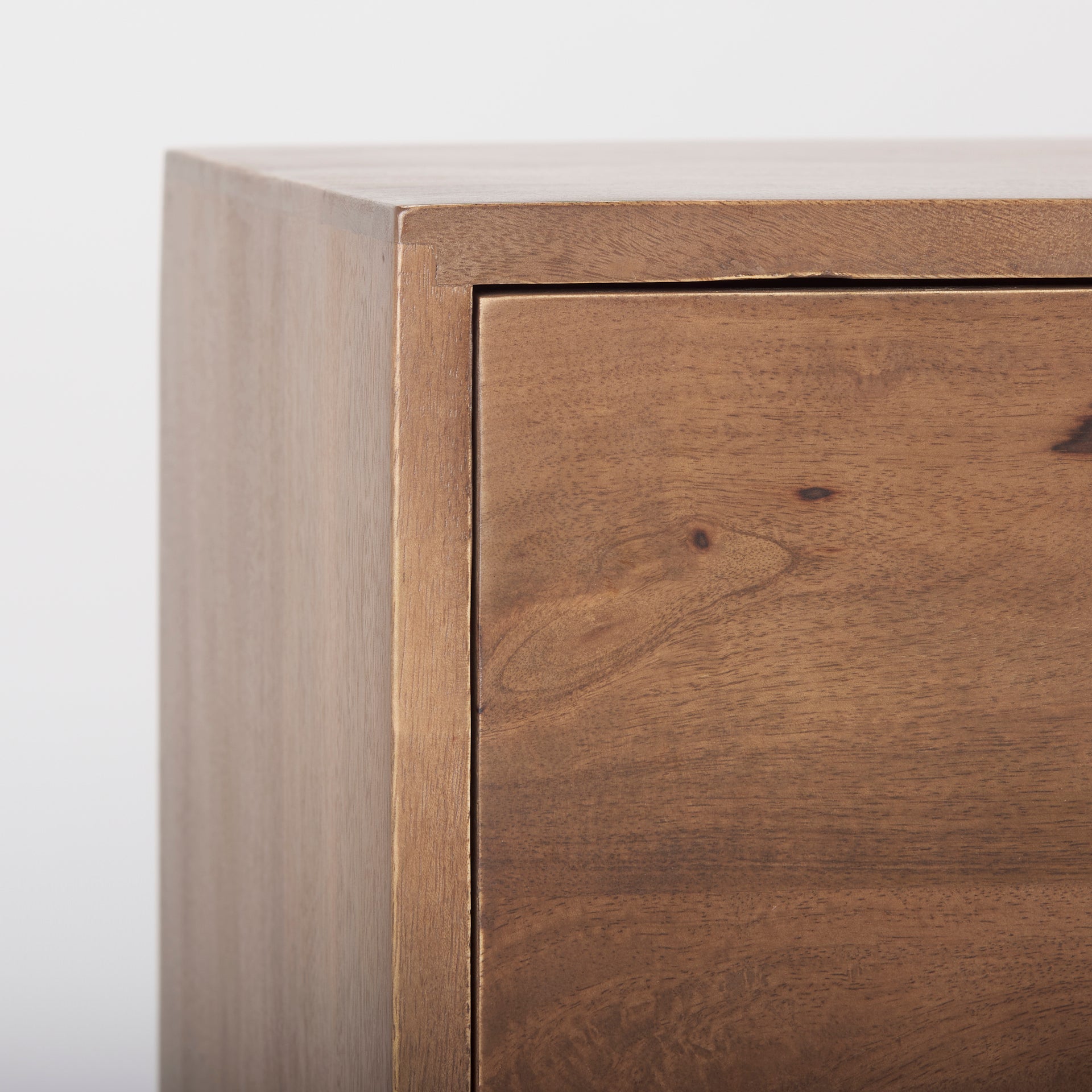 Astrid 71L x 17W x 30.3H Medium Brown Solid Wood 6 Drawer Sideboard on a white background