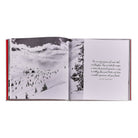 Vintage Skiing Leather Bound Edition on white background at Addison West.