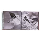 Vintage Skiing Leather Bound Edition on white background at Addison West.