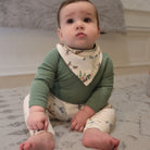 Mountain Express Organic Cotton Baby Pants on a baby at Addison West