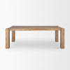 Beth Light Brown Wood Rectangular Dining Table on a white background