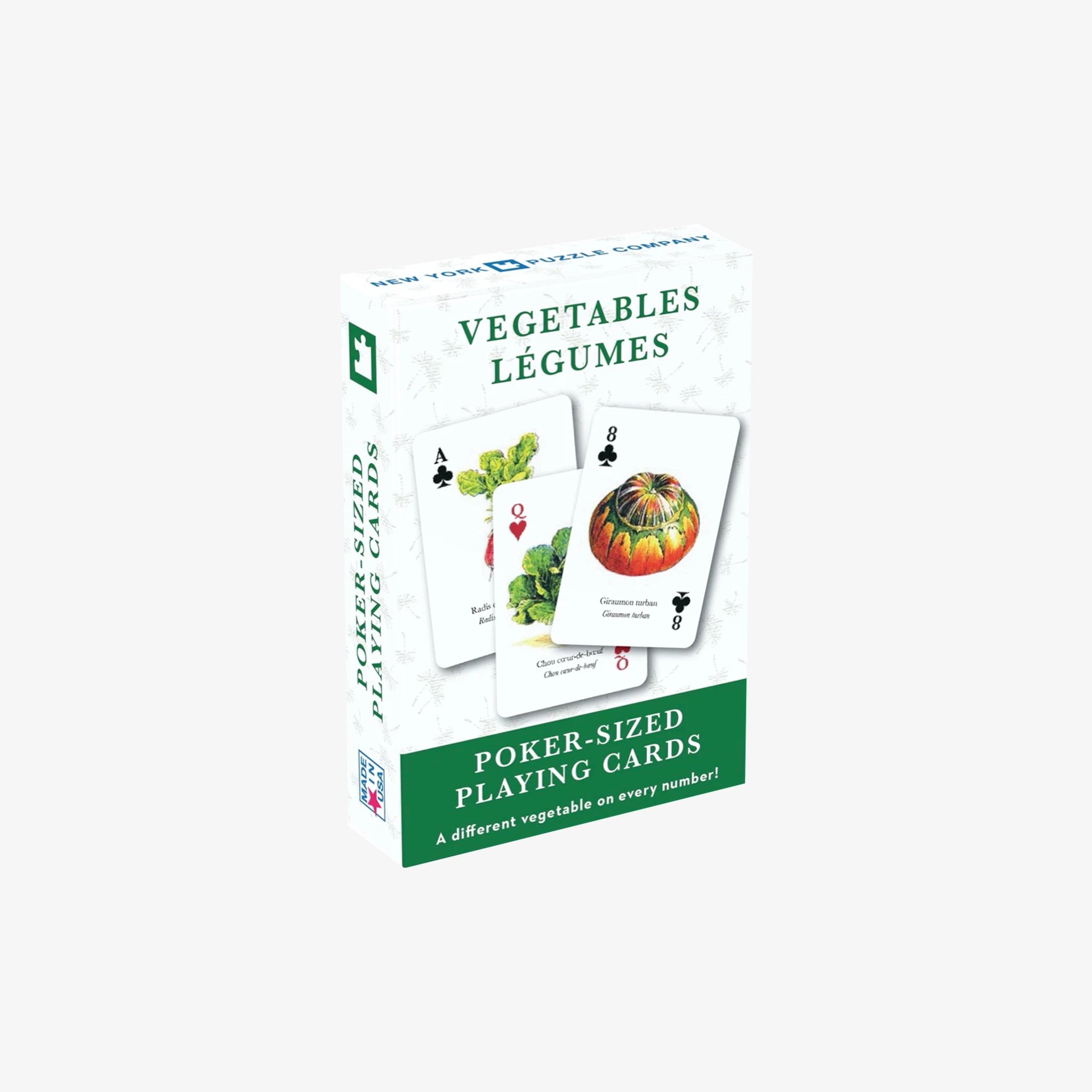 Vegetable Playing Cards on a white background
