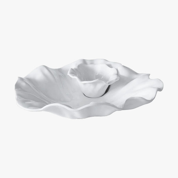 Beatriz Ball bloom chip and dip on a white background