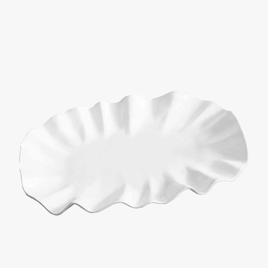 Beatriz Ball Bloom Large Oval white melamine Platter on a white background