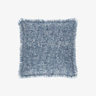 Boucle 20" Square Indoor/Outdoor Pillow in Navy on a white background at Addison West