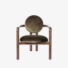 Four hands brand Bria chair in surrey olive velvet on a white background