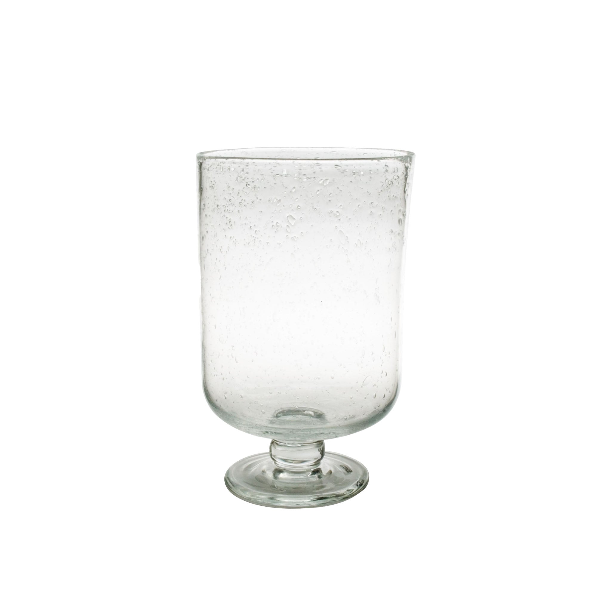 Medium Bubble Glass Hurricane on a white background
