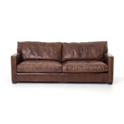 Four Hands Larkin Sofa in Cigar on a white background at Addison West