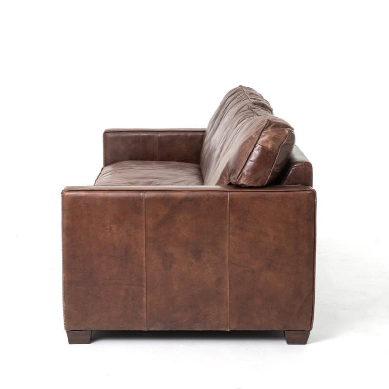 Side of Four Hands Larkin Sofa in Cigar on a white background at Addison West