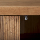 Close up of Cairo 2 Door Wood and Metal Cabinet 