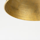 Capsa 17x29 Antique Gold and Silver Toned Metal Dome Pendant Light on a white background