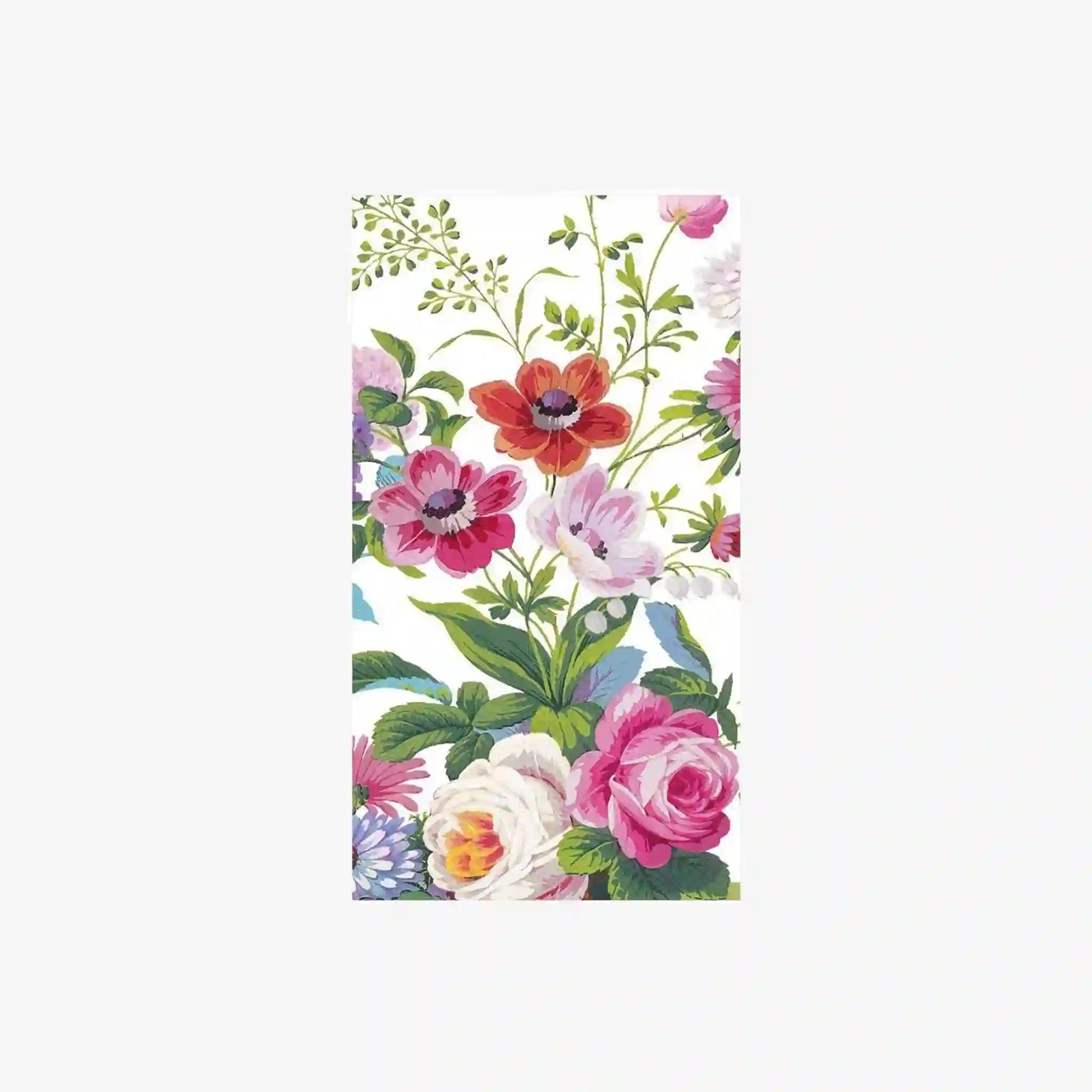 Caspari Edwardian Garden Guest Napkin on a white background