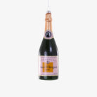 Veuve Clicquot pink champagne ornament on a white background
