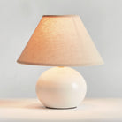 Charlie Mini Lamp in White on a white background at Addison West