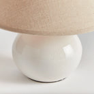 Charlie Mini Lamp in White on a white background at Addison West